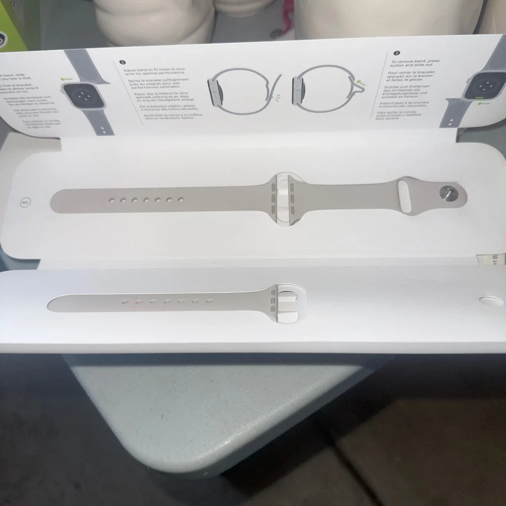 Apple Watch Sport Band 41mm Starlight Stainless Steel Pin‎ S/M M/L New